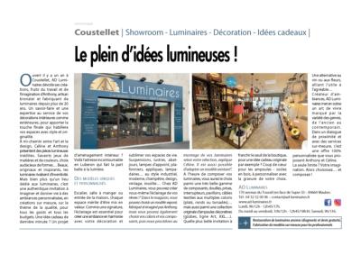 Article journal du Luberon AD Luminaires MAUBEC