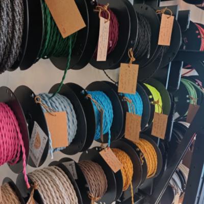 cable textile vendu au mètre bobines de câbles électrique plats ronds et torsadés